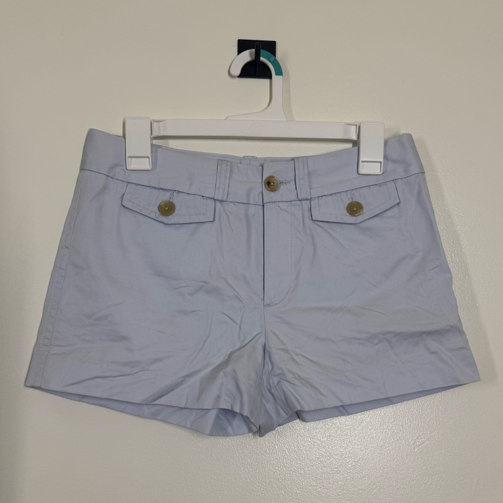 Banana Republic Factory Light Blue 100% Cotton Shorts Size 4 Front Pockets